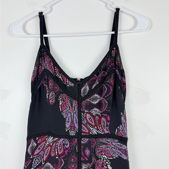 Vintage Y2K bebe 100% Silk Paisley Ruffle Maxi
Fairy Whimsigoth Boho Slip Dress - Picture 3 of 8